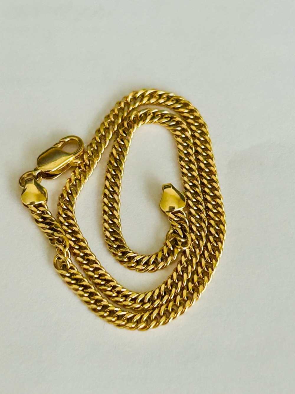 18K Gold Curb Bracelet 7.75” ✨